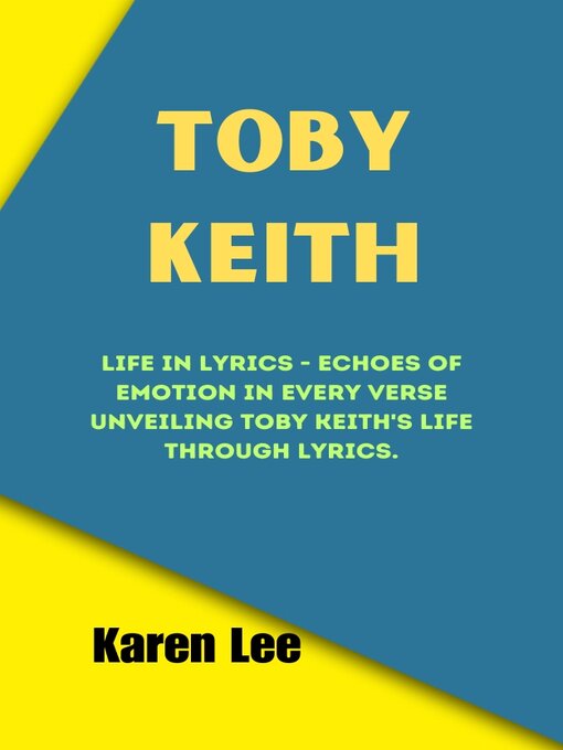 Title details for TOBY KEITH by Karen Lee - Available